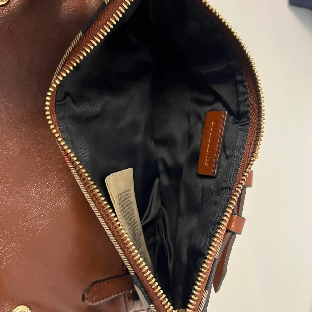 Burberry House Check Bridle Calfskin Adeline Filder Wristlet Clutch/ bag . - Picture 9 of 12